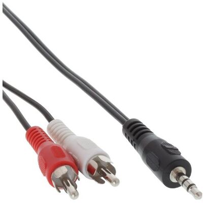 InLine - Audiokabel - mini-phone stereo 3.5 mm male naar RCA male - 1.5 m - zwart InLine - Audiokabel - mini-phone stereo 3.5 mm male naar RCA male - 1.5 m - zwart