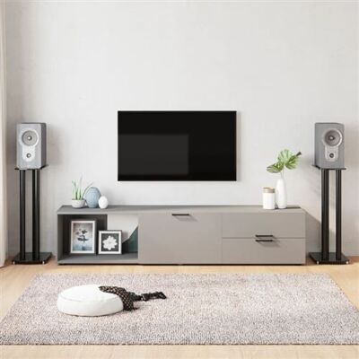vidaXL Luidsprekerstandaards 2 st 3 pijlers gehard glas zwart vidaXL Luidsprekerstandaards 2 st 3 pijlers gehard glas zwart