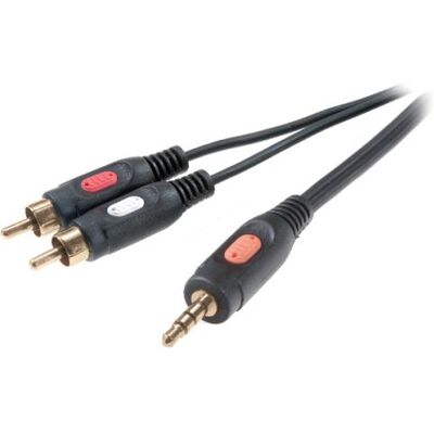 Vivanco Kabel 2 RCA M / 1 JACK 3,5 M GOL Vivanco Kabel 2 RCA M / 1 JACK 3,5 M GOL