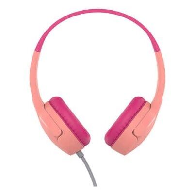 Belkin SoundForm Mini - Koptelefoon met micro - op oor - met bekabeling - 3,5 mm-stekker - roze Belkin SoundForm Mini - Koptelefoon met micro - op oor - met bekabeling - 3,5 mm-stekker - roze