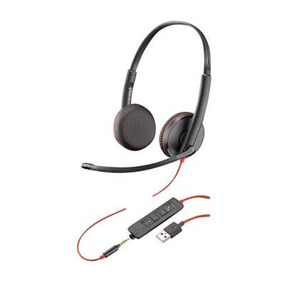 Plantronics Poly Blackwire 3225 - 3200 Series - headset - op oor - met bekabeling - USB, 3,5 mm-stekker Plantronics Poly Blackwire 3225 - 3200 Series - headset - op oor - met bekabeling - USB, 3,5 mm-stekker