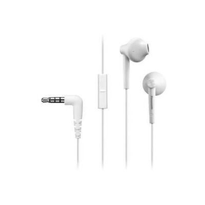 Panasonic RP-TCM55E - In-ear hoofdtelefoons met micro - oordopje - met bekabeling - 3,5 mm-stekker - wit Panasonic RP-TCM55E - In-ear hoofdtelefoons met micro - oordopje - met bekabeling - 3,5 mm-stekker - wit