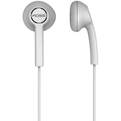 Koss KE5 - In-ear hoofdtelefoons - oordopje - met bekabeling - 3,5 mm-stekker - wit Koss KE5 - In-ear hoofdtelefoons - oordopje - met bekabeling - 3,5 mm-stekker - wit