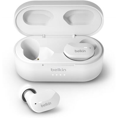 Belkin SoundForm Play - Werkelijk draadloze koptelefoon met micro - inwendig - Bluetooth - actieve geluidsdemping - wolk Belkin SoundForm Play - Werkelijk draadloze koptelefoon met micro - inwendig - Bluetooth - actieve geluidsdemping - wolk