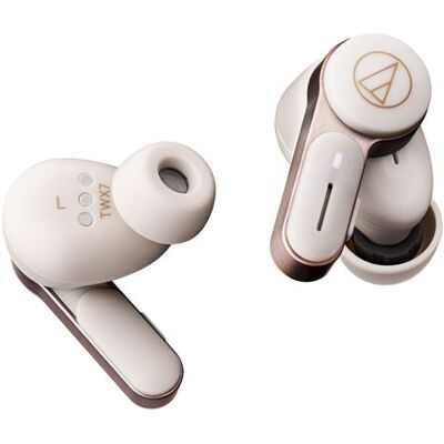 Audio-Technica Draadloze Bluetooth In-ear hoofdtelefoon ATH-TWX7WH met actieve ruisonderdrukking Wit Audio-Technica Draadloze Bluetooth In-ear hoofdtelefoon ATH-TWX7WH met actieve ruisonderdrukking Wit