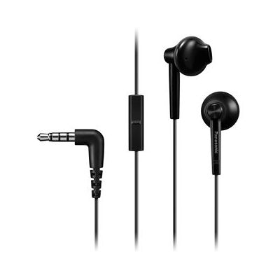 Panasonic RP-TCM55E - In-ear hoofdtelefoons met micro - oordopje - met bekabeling - 3,5 mm-stekker - zwart Panasonic RP-TCM55E - In-ear hoofdtelefoons met micro - oordopje - met bekabeling - 3,5 mm-stekker - zwart
