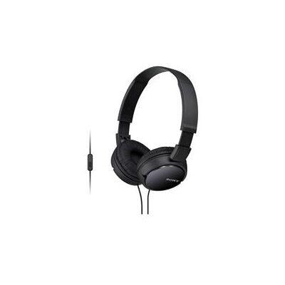 Sony MDR-ZX110AP - Koptelefoon met micro - over oor - met bekabeling - 3,5 mm-stekker - zwart Sony MDR-ZX110AP - Koptelefoon met micro - over oor - met bekabeling - 3,5 mm-stekker - zwart