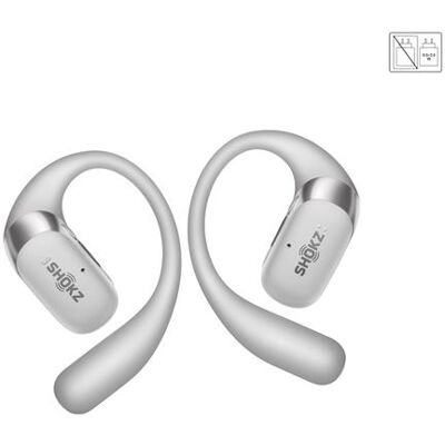 Shokz Draadloze In-Ear hoofdtelefoon OpenFit 2 Plus met luchtgeleiding Zilver Shokz Draadloze In-Ear hoofdtelefoon OpenFit 2 Plus met luchtgeleiding Zilver