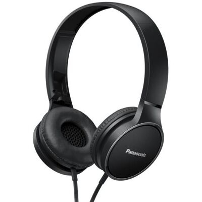 Panasonic RP-HF300ME - Koptelefoon met micro - op oor - met bekabeling - 3,5 mm-stekker - zwart Panasonic RP-HF300ME - Koptelefoon met micro - op oor - met bekabeling - 3,5 mm-stekker - zwart
