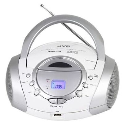 JVC Stereo CD Radio RD-F321W Zilver JVC Stereo CD Radio RD-F321W Zilver
