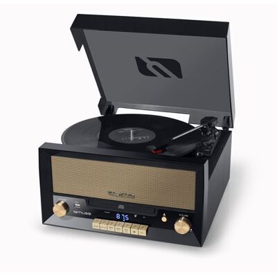 Muse Micro CD-systeem met Bluetooth platenspeler Vintage Collection MT-110 B Wood Muse Micro CD-systeem met Bluetooth platenspeler Vintage Collection MT-110 B Wood