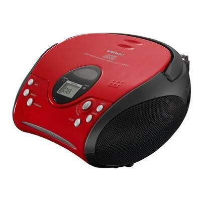 Lenco SCD-24 - Boombox - zwart, rood Lenco SCD-24 - Boombox - zwart, rood