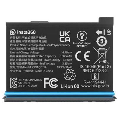 Insta360 Batterij 1800 mAh voor X3 Zwart Insta360 Batterij 1800 mAh voor X3 Zwart
