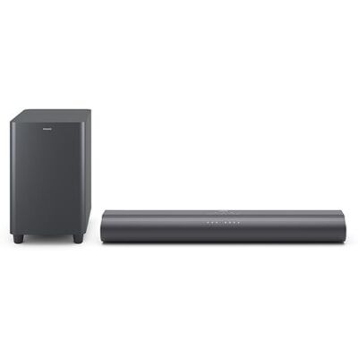 Philips TAB6100 - Geluidsbalksysteem - voor tv - 2.1-kanaal - draadloos - Bluetooth - 80 Watt (Totaal) - metallic grijs Philips TAB6100 - Geluidsbalksysteem - voor tv - 2.1-kanaal - draadloos - Bluetooth - 80 Watt (Totaal) - metallic grijs