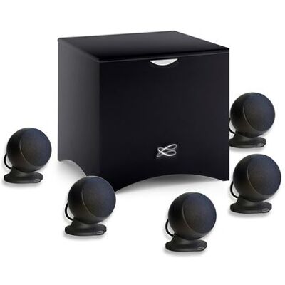 Set van 5 Cabasse Satellite Alcyone 3 matzwarte surround luidsprekers + 1 subwoofer Set van 5 Cabasse Satellite Alcyone 3 matzwarte surround luidsprekers + 1 subwoofer