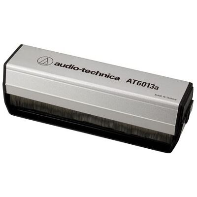 Audio-Technica platenspeler accessoire AT6013a dubbelwerkende antistatische reinigingsborstel voor vinylplaten Audio-Technica platenspeler accessoire AT6013a dubbelwerkende antistatische reinigingsborstel voor vinylplaten