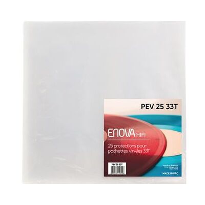 Enova Hifi Enova Pakket van 25 Hifi PEV 25 33T hoesjes voor 33-toeren vinylplaten Transparant Enova Hifi Enova Pakket van 25 Hifi PEV 25 33T hoesjes voor 33-toeren vinylplaten Transparant