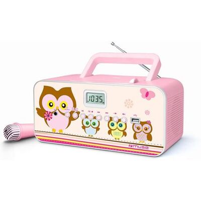 Muse Radio CD Speler M-29 PK Roze met USB Poort en Microfoon Muse Radio CD Speler M-29 PK Roze met USB Poort en Microfoon