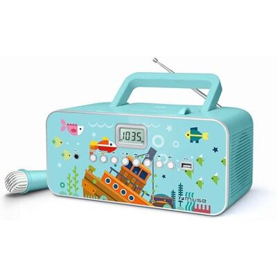 Muse Radio CD-speler M-29 KB met USB-poort en microfoon Blauw Muse Radio CD-speler M-29 KB met USB-poort en microfoon Blauw