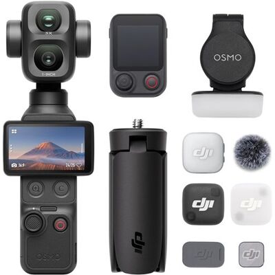 DJI Sportcamera Osmo Pocket 4P Vlog Combo Zwart DJI Sportcamera Osmo Pocket 4P Vlog Combo Zwart