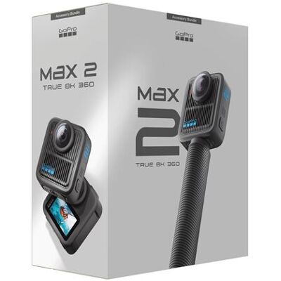 GoPro Sportcamera-pakket Max2 Zwart + Accessoires GoPro Sportcamera-pakket Max2 Zwart + Accessoires