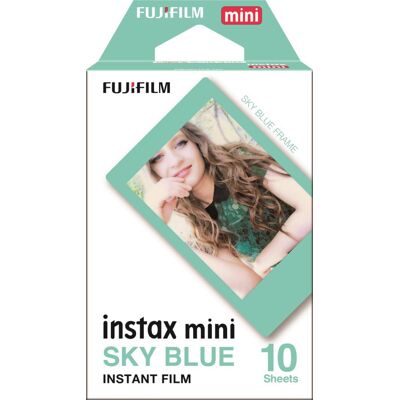 Fujifilm Film Instax Mini Pakket van 10 kleurenfoto's met blauw kader Fujifilm Film Instax Mini Pakket van 10 kleurenfoto's met blauw kader