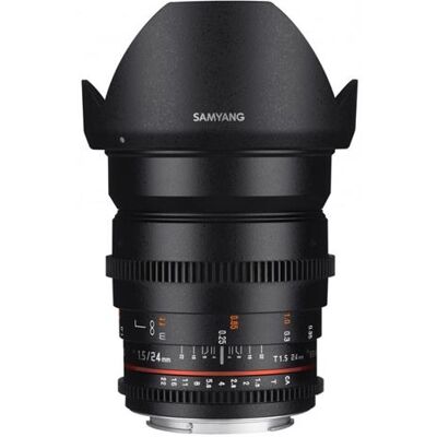 Samyang Hybride videolens VDSLR 24mm T1.5 MK2 Zwart voor Sony E Samyang Hybride videolens VDSLR 24mm T1.5 MK2 Zwart voor Sony E