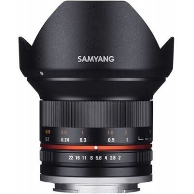 Samyang Hybride lens 12 mm f/2 NCS CS Zwart voor Fuji X Samyang Hybride lens 12 mm f/2 NCS CS Zwart voor Fuji X