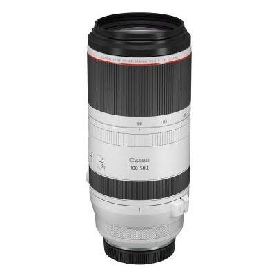 Canon RF 100-500mm F / 4.5-7.1 L IS USM-lens, zilver en zwart Canon RF 100-500mm F / 4.5-7.1 L IS USM-lens, zilver en zwart