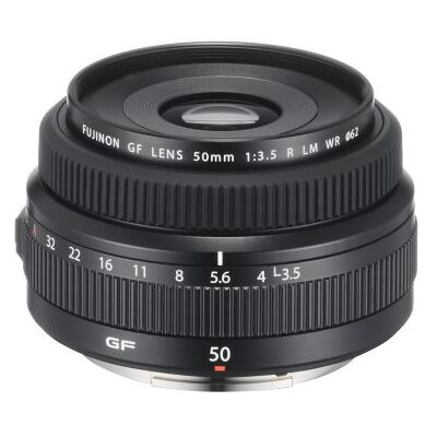 Fujifilm Fuji Hybride lens GF 50 mm f/3.5 R LM WR Zwart Fujifilm Fuji Hybride lens GF 50 mm f/3.5 R LM WR Zwart