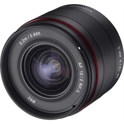 Samyang Vast brandpunt objectief AF 12mm F2 RF-S Ultra Groothoek Zwart voor Canon APS-C RF-vatting Samyang Vast brandpunt objectief AF 12mm F2 RF-S Ultra Groothoek Zwart voor Canon APS-C RF-vatting