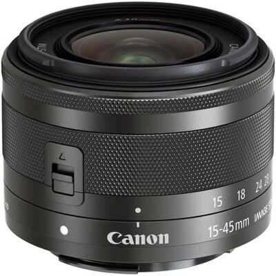 Canon EF-M 15-45 mm f/3.5-6.3 IS STM Hybride Lens Zwart Canon EF-M 15-45 mm f/3.5-6.3 IS STM Hybride Lens Zwart