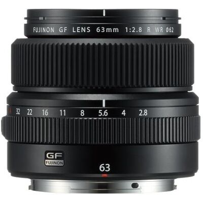 Fujifilm Fuji Hybride lens GF 63 mm f/2,8 R WR Zwart Fujifilm Fuji Hybride lens GF 63 mm f/2,8 R WR Zwart