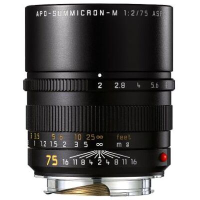 Leica Hybride Lens Apo-summicron-m F/2.0 75 Mm Asph. Zwart Leica Hybride Lens Apo-summicron-m F/2.0 75 Mm Asph. Zwart