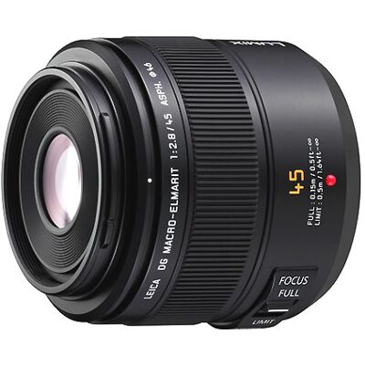 Panasonic Hybride lens Lumix Leica DG Macro-Elmarit 45 mm f/2,8 ASPH MEGA OIS Zwart Panasonic Hybride lens Lumix Leica DG Macro-Elmarit 45 mm f/2,8 ASPH MEGA OIS Zwart