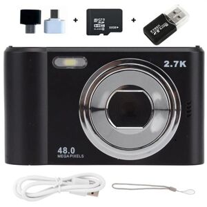 Mini-digitale camera met draagkoord, Aiorber CCD, 2,4 inch, 8x zoom, draagbare videocamera, kaartcamera, cadeau voor kinderen, studenten, zwart Mini-digitale camera met draagkoord, Aiorber CCD, 2,4 inch, 8x zoom, draagbare videocamera, kaartcamera, cadeau voor kinderen, studenten, zwart