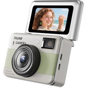 Mini-pocketcamera, ELVANZA digitale pocketcamera, camera in CCD-stijl, uitklapbaar scherm + schoonheidsfilters, HD-pocketcamera, 64 GB groen Mini-pocketcamera, ELVANZA digitale pocketcamera, camera in CCD-stijl, uitklapbaar scherm + schoonheidsfilters, HD-pocketcamera, 64 GB groen