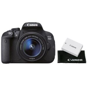 Reflex Canon EOS 700D + Objectif Canon 18-55 + Deuxième Batterie + Tissu de nettoyage optique Reflex Canon EOS 700D + Objectif Canon 18-55 + Deuxième Batterie + Tissu de nettoyage optique
