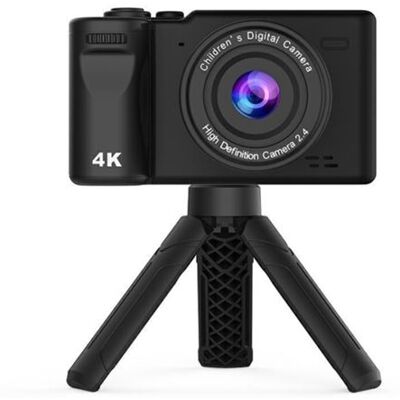 Mini-digitale camera met standaard, Aiorber dubbele camera, 1080P-video, 4,0x zoom, beautyfilter, speelgoed voor kinderen, studenten, zwart Mini-digitale camera met standaard, Aiorber dubbele camera, 1080P-video, 4,0x zoom, beautyfilter, speelgoed voor kinderen, studenten, zwart