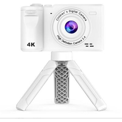 Mini-digitale camera met standaard, Aiorber dubbele camera, 1080P-video, 4,0x zoom, beautyfilter, speelgoed voor kinderen, studenten, wit Mini-digitale camera met standaard, Aiorber dubbele camera, 1080P-video, 4,0x zoom, beautyfilter, speelgoed voor kinderen, studenten, wit