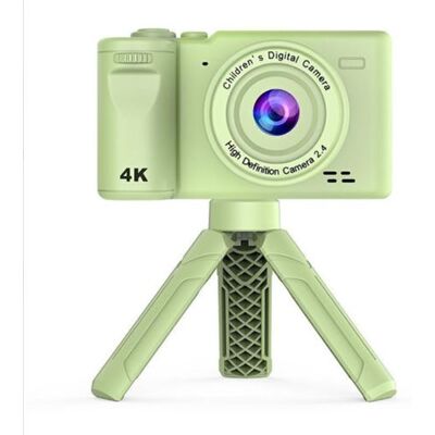 Mini-digitale camera met standaard, Aiorber dubbele camera, 1080P-video, 4,0x zoom, beautyfilter, speelgoed voor kinderen en studenten, groen Mini-digitale camera met standaard, Aiorber dubbele camera, 1080P-video, 4,0x zoom, beautyfilter, speelgoed voor kinderen en studenten, groen