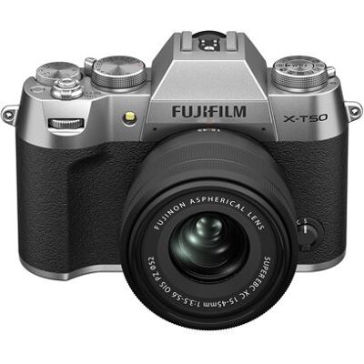 Fujifilm Hybride Camera X-t50 Zilver + Xc15-45mm Hybride Camera Kit Fujifilm Hybride Camera X-t50 Zilver + Xc15-45mm Hybride Camera Kit