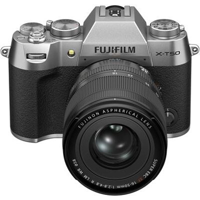 Fujifilm Hybride Camera Kit X-T50 Zilver + XF16-50mm Fujifilm Hybride Camera Kit X-T50 Zilver + XF16-50mm