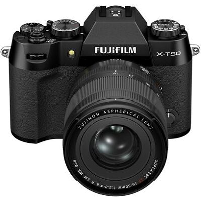 Fujifilm Hybride Camera Kit X-T50 Zwart + XF16-50mm Fujifilm Hybride Camera Kit X-T50 Zwart + XF16-50mm
