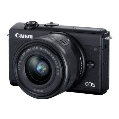 Canon EOS M200 - Digitale camera - spiegelloos - 24.1 MP - APS-C - 4K / 25 beelden per seconde - 3x optische zoom EF-M 15-45 mm IS STM-lens - Wi-Fi, Bluetooth - zwart Canon EOS M200 - Digitale camera - spiegelloos - 24.1 MP - APS-C - 4K / 25 beelden per seconde - 3x optische zoom EF-M 15-45 mm IS STM-lens - Wi-Fi, Bluetooth - zwart