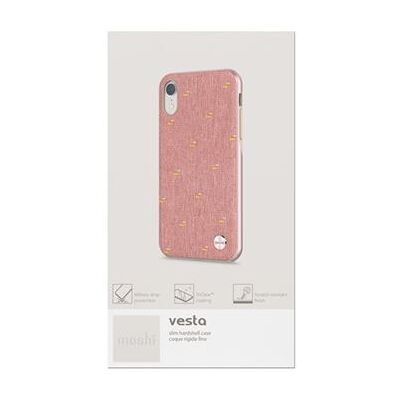 Moshi Vesta - Achterzijde behuizing voor mobiele telefoon - textiel - macaron-roze - voor Apple iPhone XR Moshi Vesta - Achterzijde behuizing voor mobiele telefoon - textiel - macaron-roze - voor Apple iPhone XR