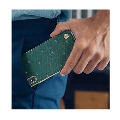 Moshi Vesta - Achterzijde behuizing voor mobiele telefoon - textiel - smaragdgroen - voor Apple iPhone XS Max Moshi Vesta - Achterzijde behuizing voor mobiele telefoon - textiel - smaragdgroen - voor Apple iPhone XS Max