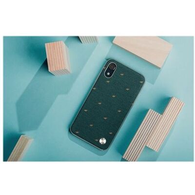 Moshi Vesta - Achterzijde behuizing voor mobiele telefoon - textiel - smaragdgroen - voor Apple iPhone XR Moshi Vesta - Achterzijde behuizing voor mobiele telefoon - textiel - smaragdgroen - voor Apple iPhone XR