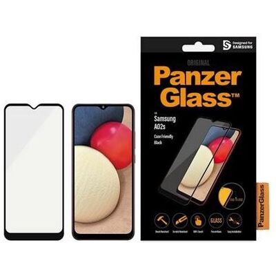 PanzerGlass - Schermbeschermer voor mobiele telefoon - zwart - voor Samsung Galaxy A02s PanzerGlass - Schermbeschermer voor mobiele telefoon - zwart - voor Samsung Galaxy A02s
