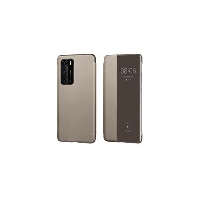 Huawei Smart View - Flip cover voor mobiele telefoon - kaki - voor Huawei P40 Huawei Smart View - Flip cover voor mobiele telefoon - kaki - voor Huawei P40